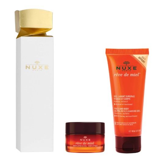 Nuxe cracker Reve de miel - balsamo labbra 15 grammi + gel doccia 100 millilitri